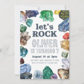 Géologie Anniversaire Invitation, Rock Invitation (Devant)