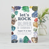 Géologie Anniversaire Invitation, Rock Invitation (Debout devant)