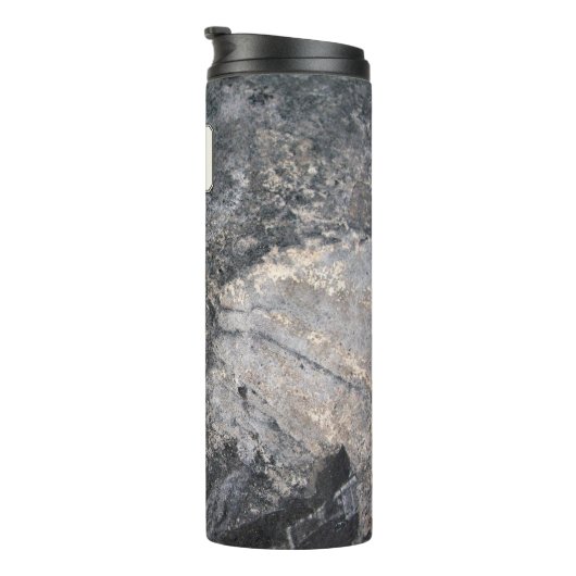 Geologie Decorative Rock Texture Custom Name Thermosbeker (Geroteerd rechts)
