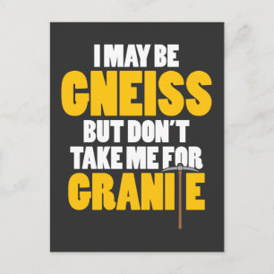 Geologie Gift Gneiss neemt me niet in voor graniet Briefkaart