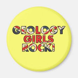 Geologie Girls Rock! (vlag van het Verenigd Konink Magneet