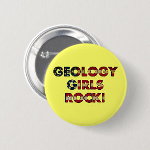Geologie Meisjes Rock! (Vlag VS) Ronde Button 5,7 Cm