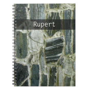 Geologie Oude Stenen Muur met om het even welke Te Notitieboek