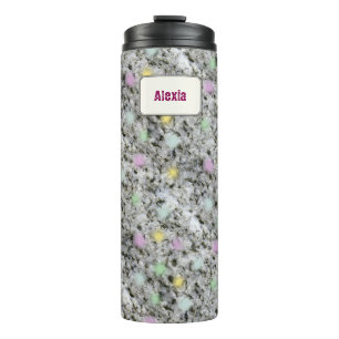 Geologie Pastel Rock Textuur Custom Name Thermosbeker