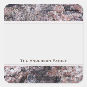 Géologie Rocher Pinkish avec Étiquette texte