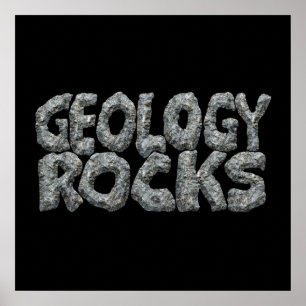 Geologie Rocks - Aardwetenschappen Woordspeling Poster