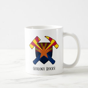 "Geologie Rocks" Arizona Staatsvlag Hamer Logo Koffiemok