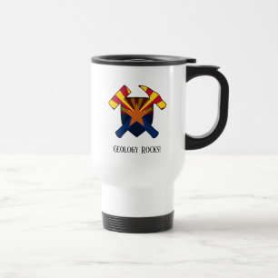 "Geologie Rocks" Arizona Staatsvlag Hamer Logo Reisbeker
