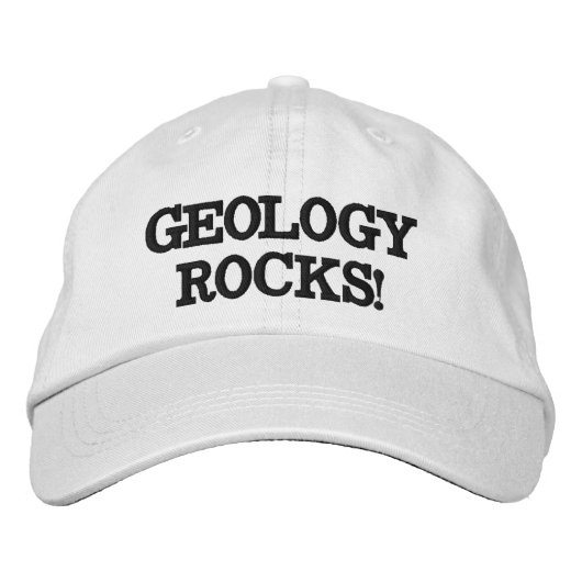 "GEOLOGIE ROCKS!" GEBORDUURDE PET (Voorkant)