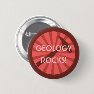 Geologie Rocks! hamerbadge Ronde Button 5,7 Cm