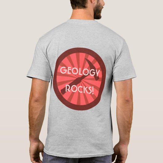 Geologie Rocks! hamerbadge T-shirt (Achterkant)