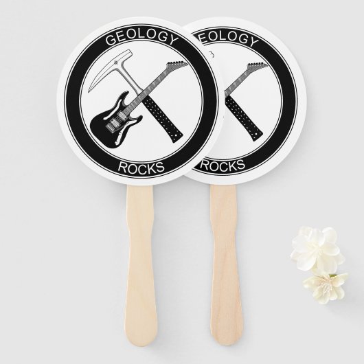 Geologie Rocks set of Hand Fans Handwaaier (Voorkant en achterkant)