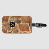 Geologie Stenen Structuur Custom Monogram Bagagelabel (Voorkant (horizontaal))