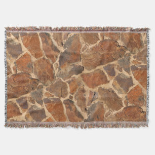 Geologie Stone Wall Structuur Foto Warm Golden Deken
