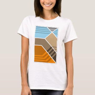 Geologie van abstracte onderverdelingen t-shirt