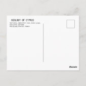 Geologie van het briefkaart van cyprus (Achterkant)