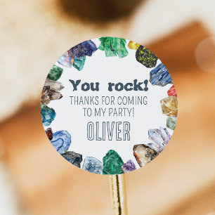 Geologie Verjaardag Rotsen Graaf Feest Stickers