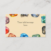 Geologie verjaardagsfeest rotsen edelsteen informatiekaartje (Voorkant)