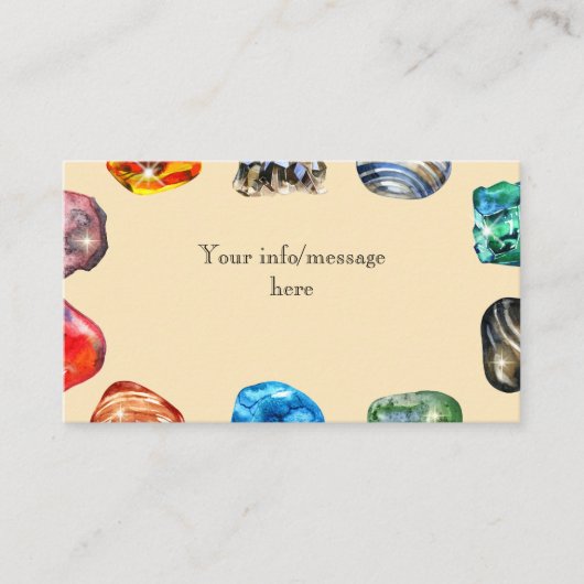 Geologie verjaardagsfeest rotsen edelsteen informatiekaartje (Voorkant)