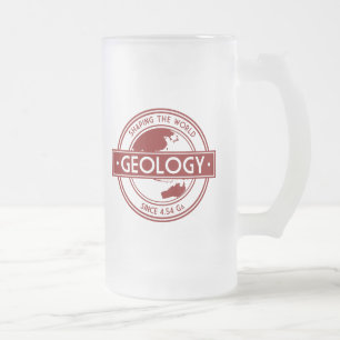 Geologie - vormgeving van de Logo van de wereld (A Matglas Bierpul