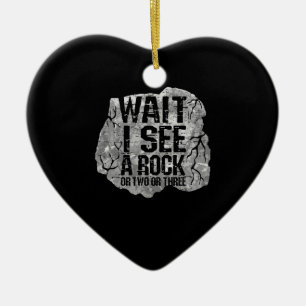 Geologie, wacht, ik zie een rots. keramisch ornament