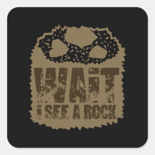 Geologie, wacht, ik zie een rots. vierkante sticker