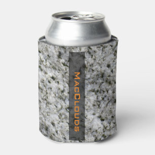 Geologie Witte Graniet Rock Textuur met Naam Blikjeskoeler