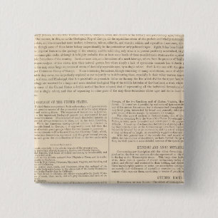 Geologische kaart van de Verenigde Staten 2 Vierkante Button 5,1 Cm