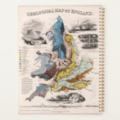 Geologische kaart van Engeland Planner (Achterkant)