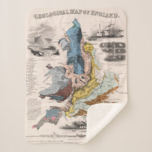 Geologische kaart van Engeland Sherpa Deken