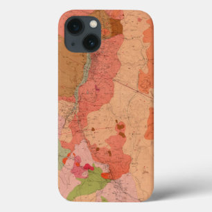 Geologische kaart van het district Washoe iPhone 13 Hoesje