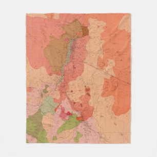 Geologische kaart van het district Washoe Fleece Deken