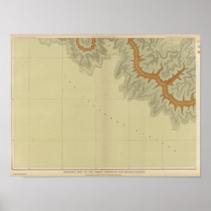 Geologische kaart van het zuiden poster