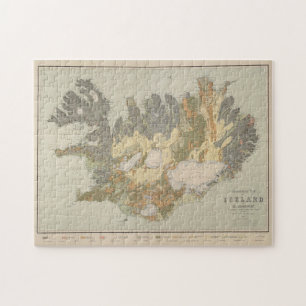 Geologische Kaart van IJsland (1901) Legpuzzel