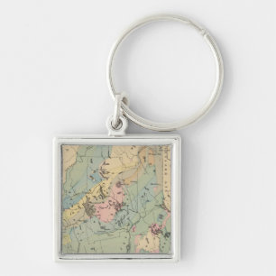 Geologische kaart van Maine Sleutelhanger