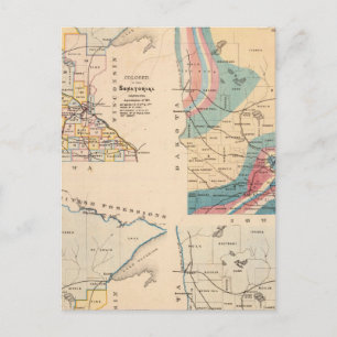 Geologische kaart van Minnesota door NH Winchell