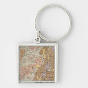 Geologische kaart van New Hampshire 4 Sleutelhanger