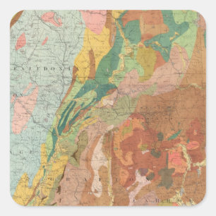 Geologische kaart van New Hampshire Vierkante Sticker