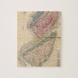 Geologische kaart van New Jersey Legpuzzel