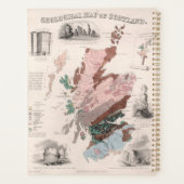 Geologische kaart van Schotland Planner (Achterkant)