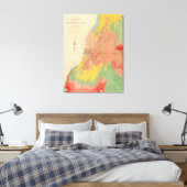 Geologische kaart van Utah Canvas Afdruk (Insitu (Slaapkamer))