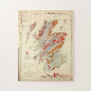 Geologische kaart voor Schotland (1865) Legpuzzel