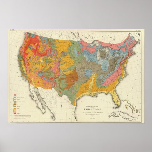 Geologische kaart VS Poster (Voorkant)
