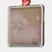 Geologische kaart, Yellowstone National Part, Wyom Metalen Ornament (Links)