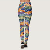 Geologische rotsformaties & strata patroon leggings (Achterkant)