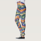 Geologische rotsformaties & strata patroon leggings (Links)