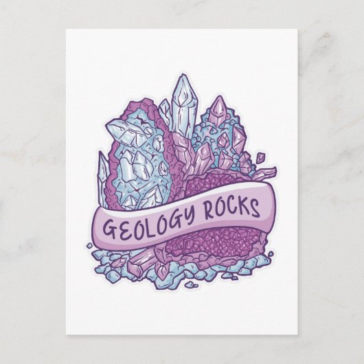 Geologische rotsuitnodiging briefkaart (Voorkant)