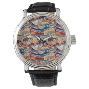 Geologische sedimentatie textuur horloge