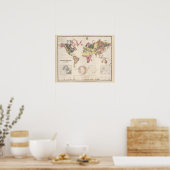 Geologische structuur van het wereldbol poster (Keuken)