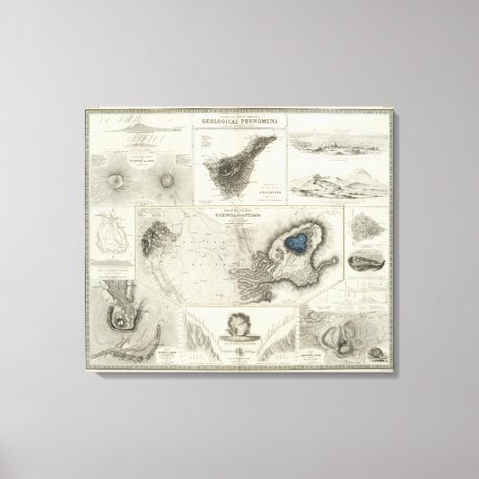 Geologische verschijnselen canvas afdruk (Voorkant)